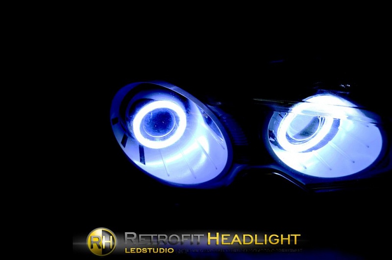 Jaguar XF. Комплексная модернизация передних фар от "ledstudio.org"